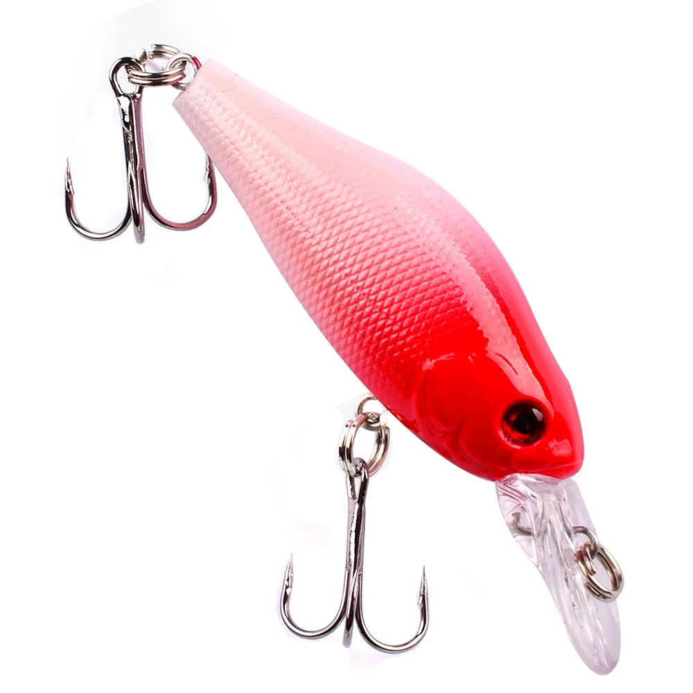 1Pcs Minnow Fishing Lure Wobblers 7cm 8.1g Floating Crankbait Artificial Plastic Hard Bait Bass Pesca Carp Fishing Tackle