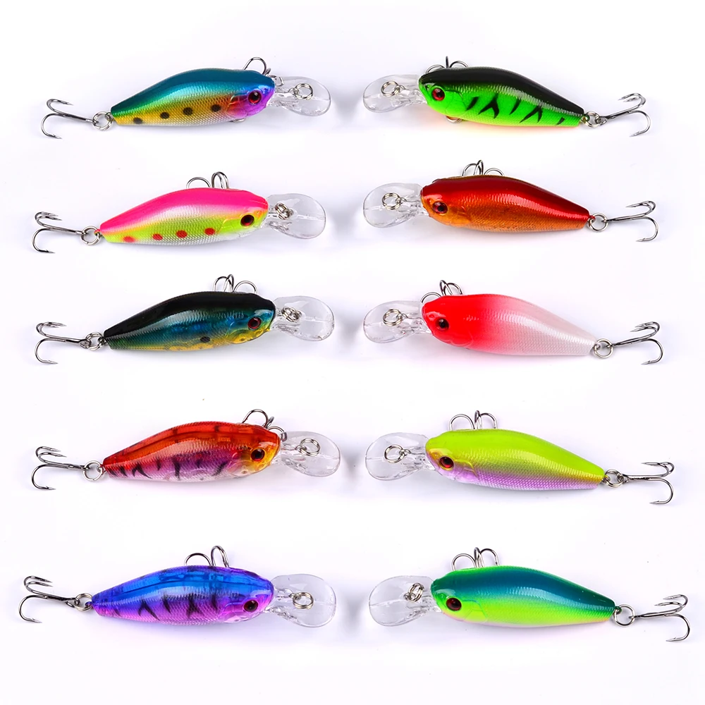 1Pcs Minnow Fishing Lure Wobblers 7cm 8.1g Floating Crankbait Artificial Plastic Hard Bait Bass Pesca Carp Fishing Tackle
