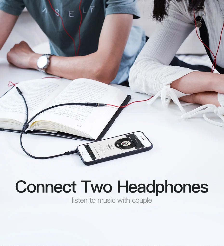 Vention Audio Splitter Cable 3.5mm Male to 2 Female Jack 3.5mm Mic Y Splitter Aux Cable for iPhone Laptop MP3 Headphone Splitter