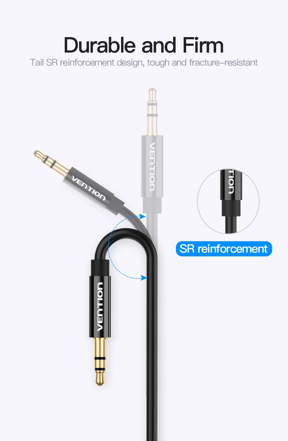 Vention Audio Splitter Cable 3.5mm Male to 2 Female Jack 3.5mm Mic Y Splitter Aux Cable for iPhone Laptop MP3 Headphone Splitter