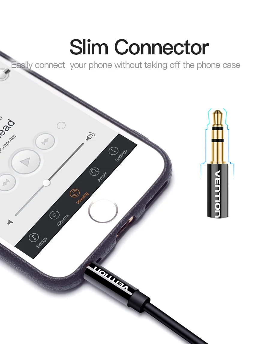 Vention Audio Splitter Cable 3.5mm Male to 2 Female Jack 3.5mm Mic Y Splitter Aux Cable for iPhone Laptop MP3 Headphone Splitter