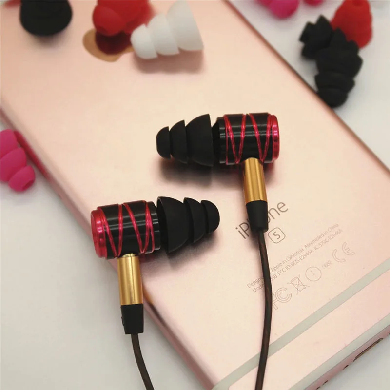 12pcs Silicone In-Ear Earphone Covers Cap Replacement Earbud Bud Tips Earbuds Headphone Ear Tip Three Layer Ear tips