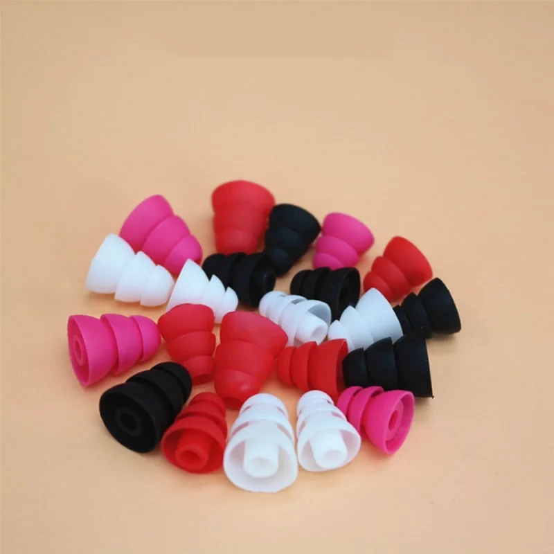 12pcs Silicone In-Ear Earphone Covers Cap Replacement Earbud Bud Tips Earbuds Headphone Ear Tip Three Layer Ear tips