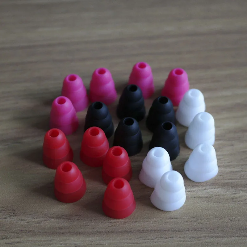 12pcs Silicone In-Ear Earphone Covers Cap Replacement Earbud Bud Tips Earbuds Headphone Ear Tip Three Layer Ear tips