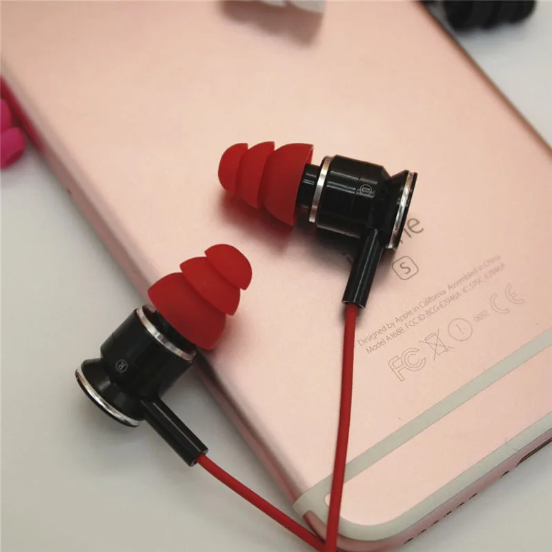 12pcs Silicone In-Ear Earphone Covers Cap Replacement Earbud Bud Tips Earbuds Headphone Ear Tip Three Layer Ear tips