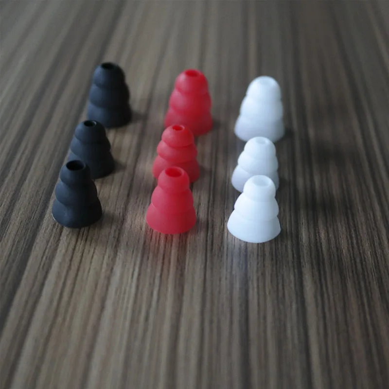 12pcs Silicone In-Ear Earphone Covers Cap Replacement Earbud Bud Tips Earbuds Headphone Ear Tip Three Layer Ear tips