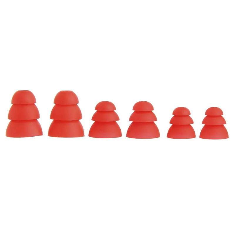12pcs Silicone In-Ear Earphone Covers Cap Replacement Earbud Bud Tips Earbuds Headphone Ear Tip Three Layer Ear tips
