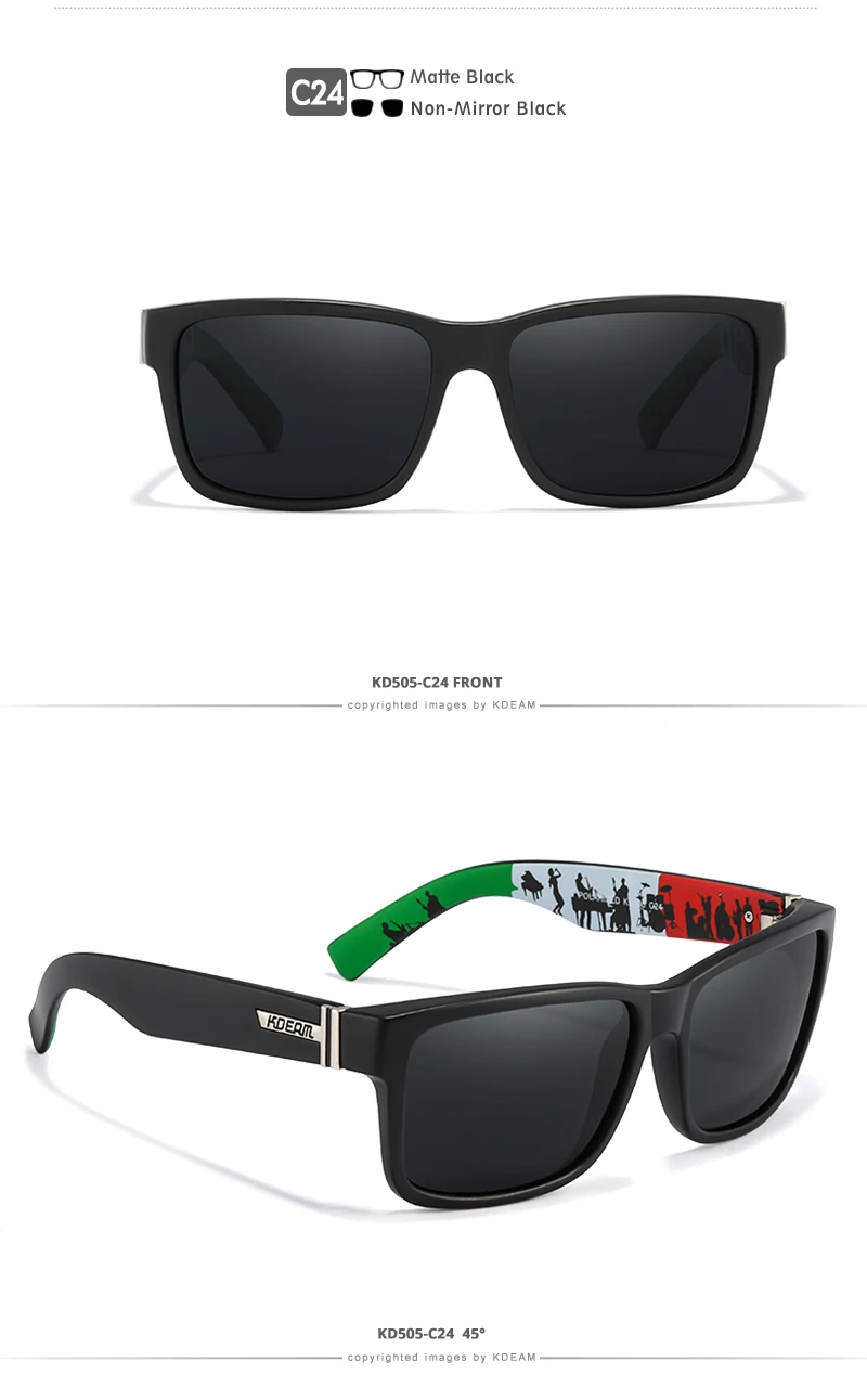 KDEAM Revamp Of Sport Men Sunglasses Polarized Shockingly Colors Sun Glasses Outdoor Driving Photochromic Sunglass With Box