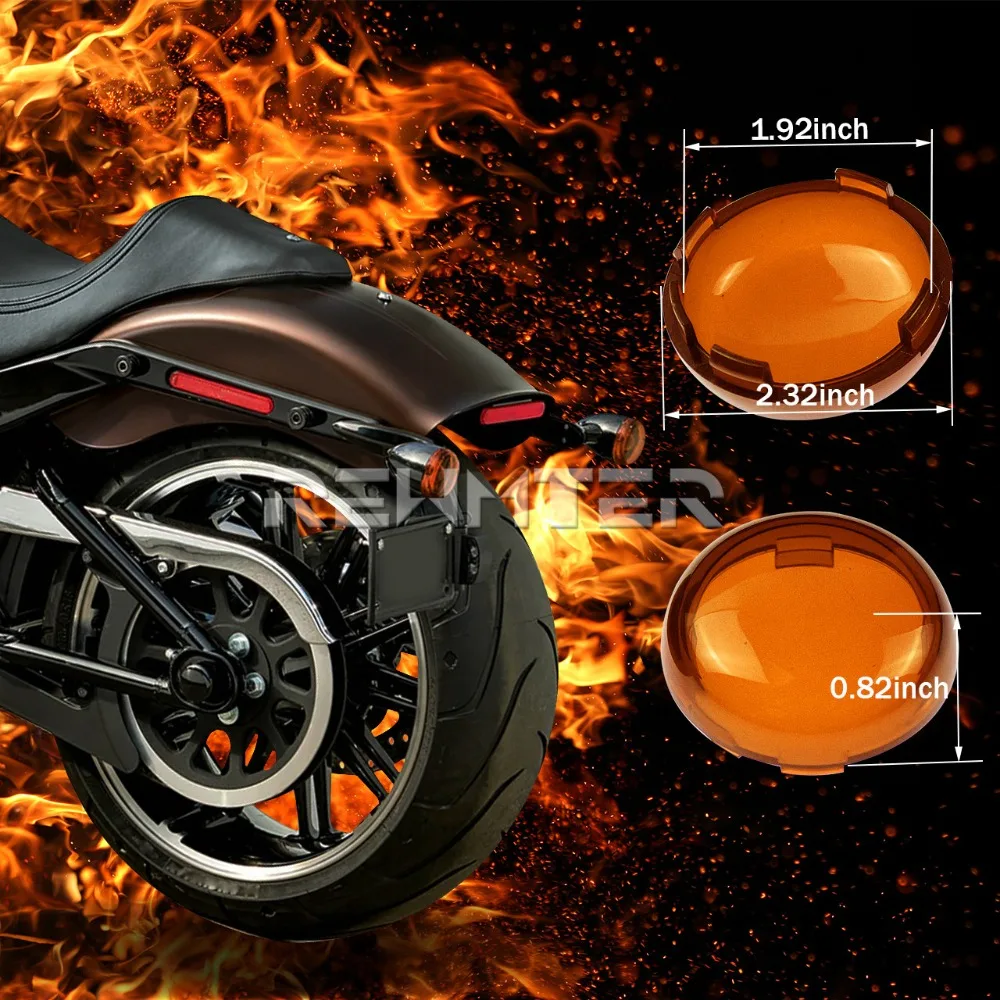 Motorcycle Turn Indicator Signal Light Lens Cover For Harley Sportster 883 1200 Touring Road King Dyna Softail Heritage Fatboy