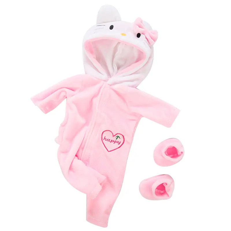 Doll Clothes for 43cm Baby Doll Leather Jacket Pants Set for 17 Inch Baby Doll Coat Winter Clothes Drop Shipping