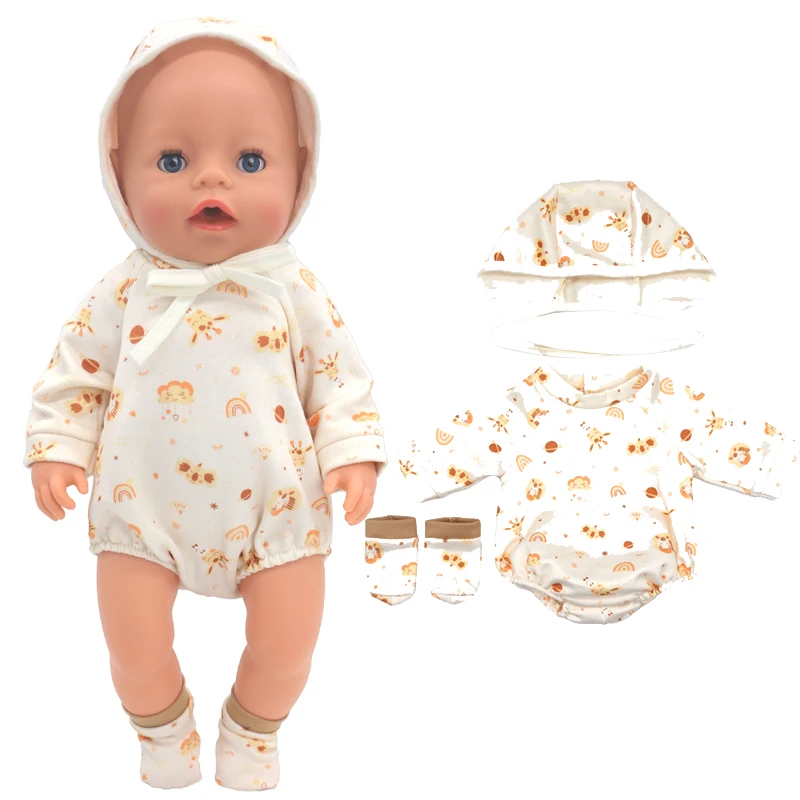 Doll Clothes for 43cm Baby Doll Leather Jacket Pants Set for 17 Inch Baby Doll Coat Winter Clothes Drop Shipping