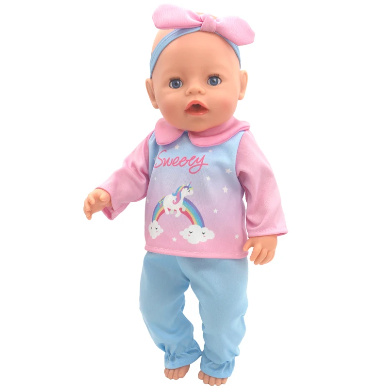 Doll Clothes for 43cm Baby Doll Leather Jacket Pants Set for 17 Inch Baby Doll Coat Winter Clothes Drop Shipping