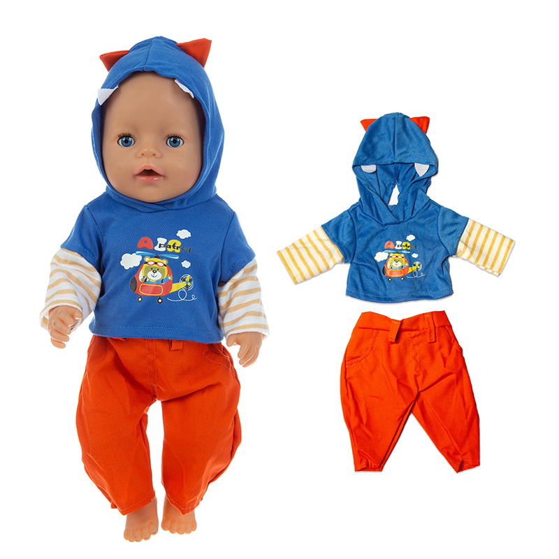 Doll Clothes for 43cm Baby Doll Leather Jacket Pants Set for 17 Inch Baby Doll Coat Winter Clothes Drop Shipping