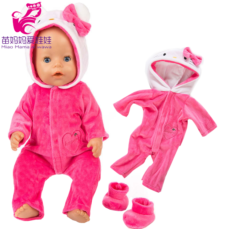 Doll Clothes for 43cm Baby Doll Leather Jacket Pants Set for 17 Inch Baby Doll Coat Winter Clothes Drop Shipping