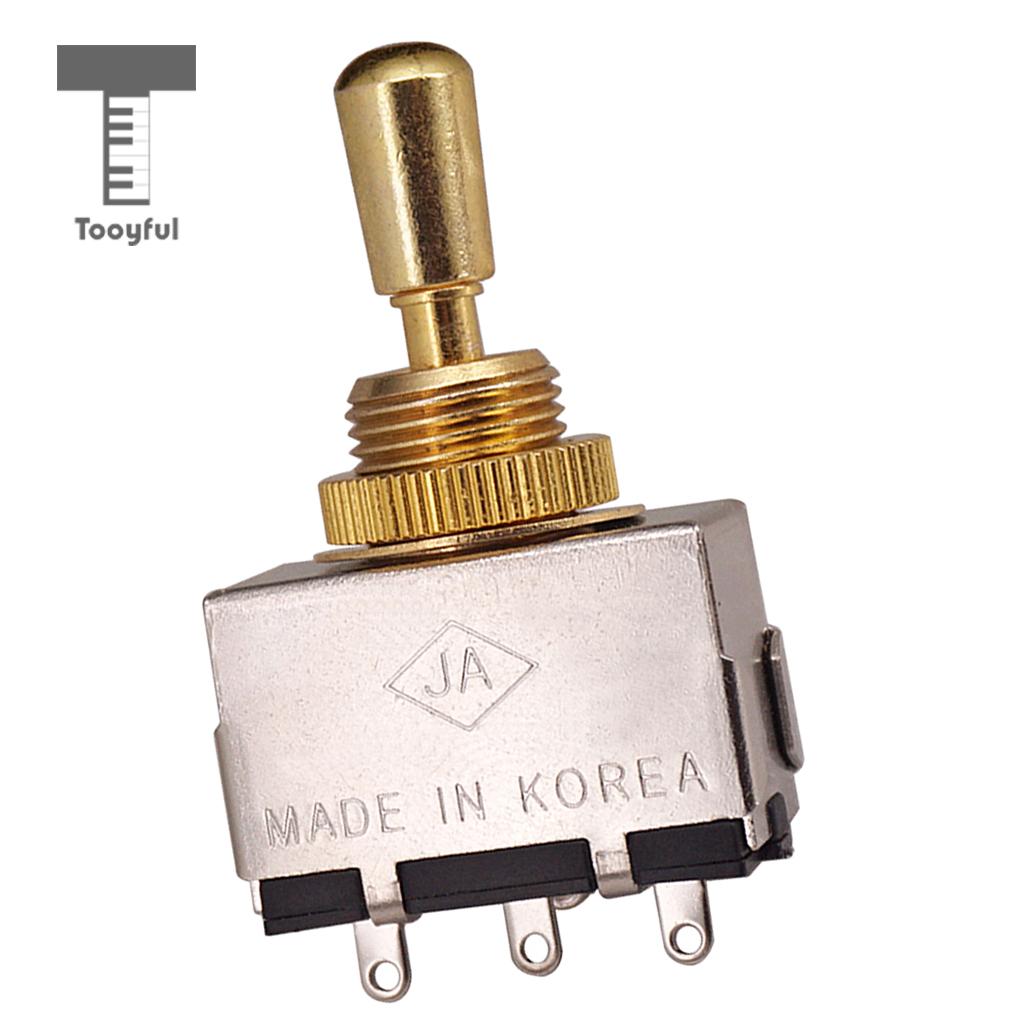Tooyful Guitar Metal Closed 3 Way Pickup Selector Tone Switch Copper Knob for LP Electric Guitar Pickups Parts Swith Control