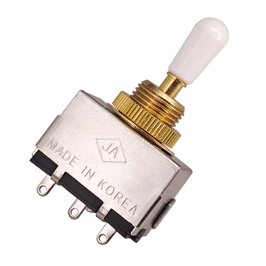 Tooyful Guitar Metal Closed 3 Way Pickup Selector Tone Switch Copper Knob for LP Electric Guitar Pickups Parts Swith Control
