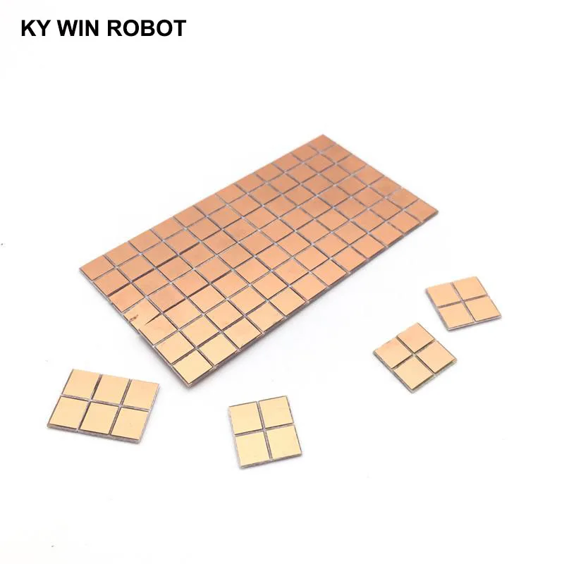 100pcs FR4 PCB 6.5*7mm Double Side Copper Clad Plate DIY PCB Kit Laminate Circuit Board 0.65x0.7cm 6.5x7x1.0mm