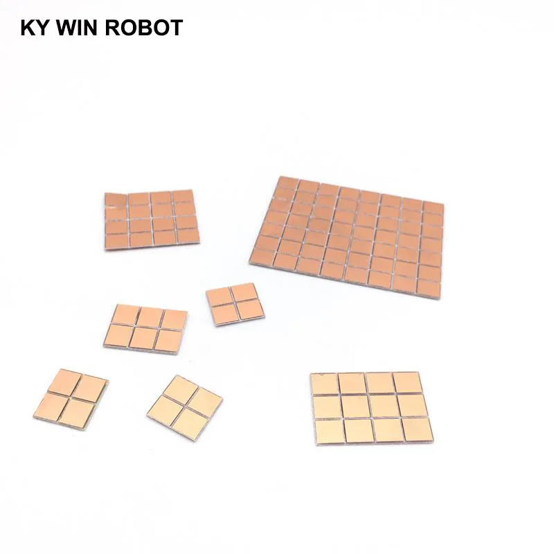 100pcs FR4 PCB 6.5*7mm Double Side Copper Clad Plate DIY PCB Kit Laminate Circuit Board 0.65x0.7cm 6.5x7x1.0mm