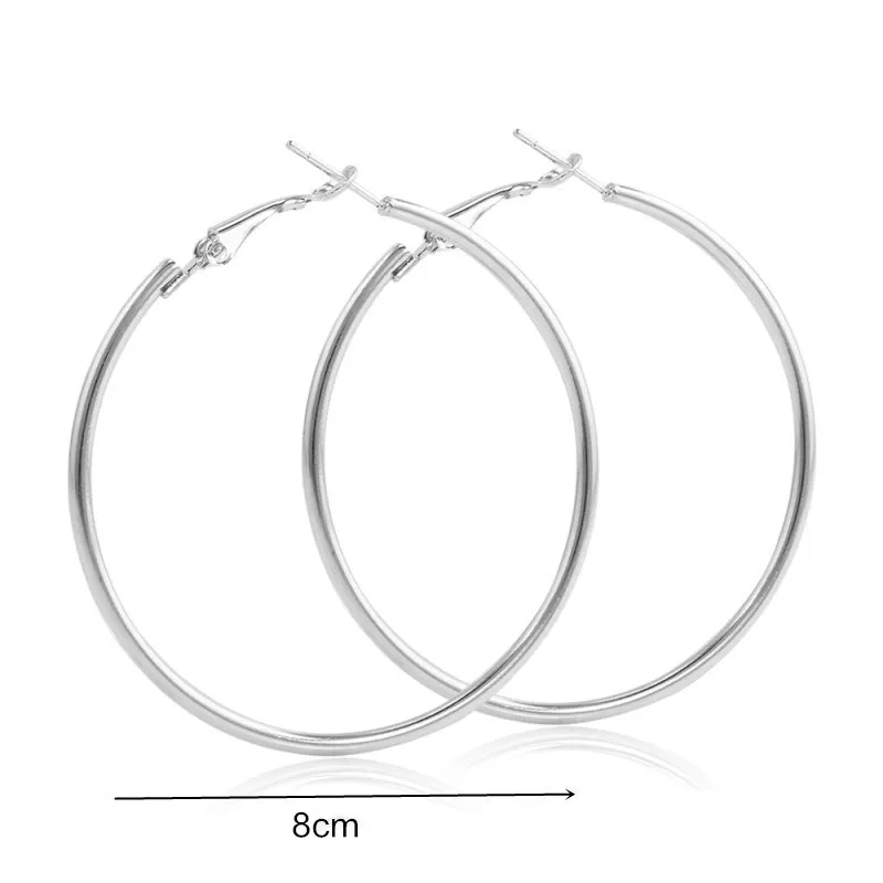 New Fashion Geometric Hollow Circle Hoop Earrings Fashion Jewelry boucle o'reilles femmes Hyperbole Brincos For Women Gilrs Gift