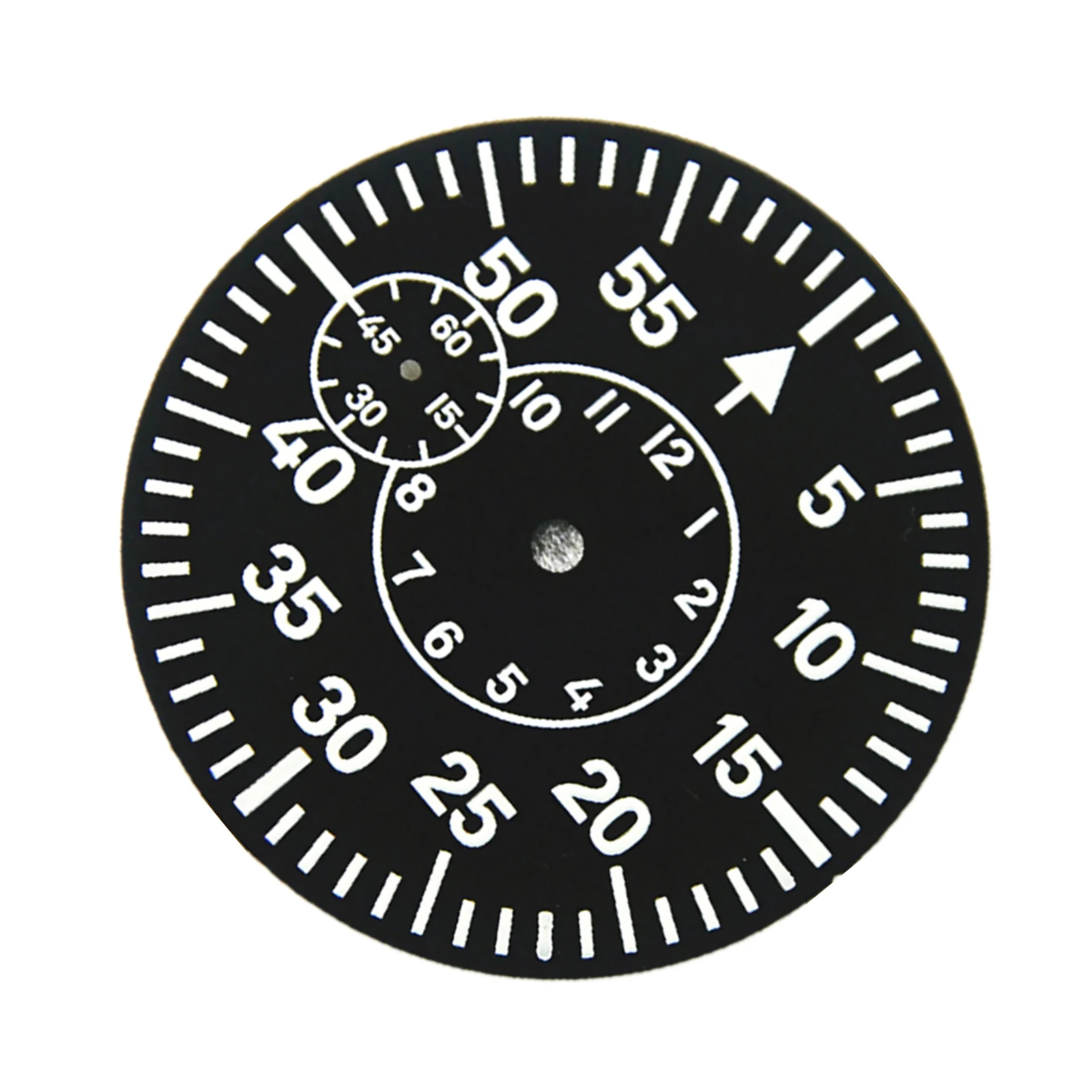 High End Black 38.9mm Watch Dial For ETA 6497 6498 Strong Green Luminous 6/9 O'clock Watch Face Plate For Seagull ST3620 ST3600