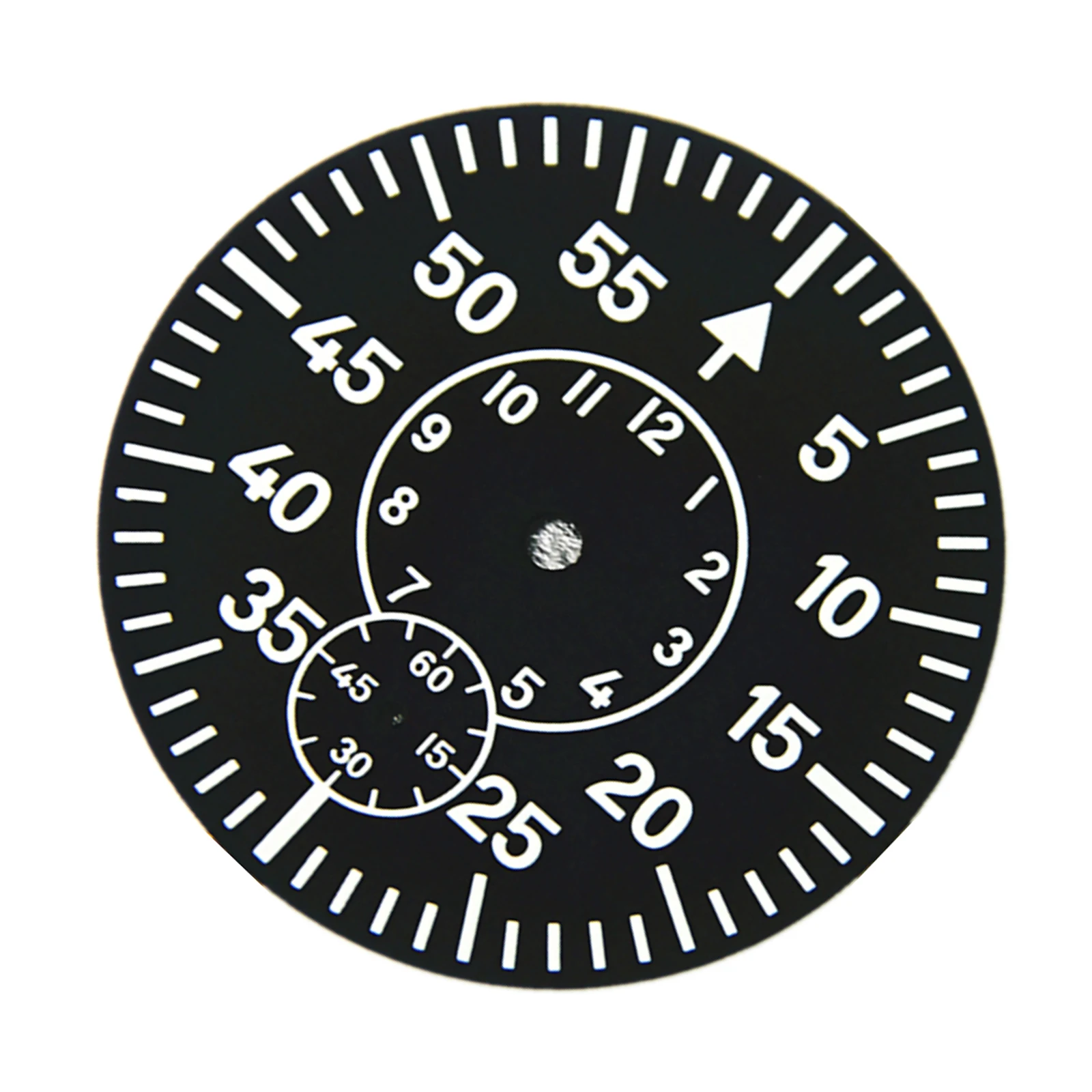 High End Black 38.9mm Watch Dial For ETA 6497 6498 Strong Green Luminous 6/9 O'clock Watch Face Plate For Seagull ST3620 ST3600