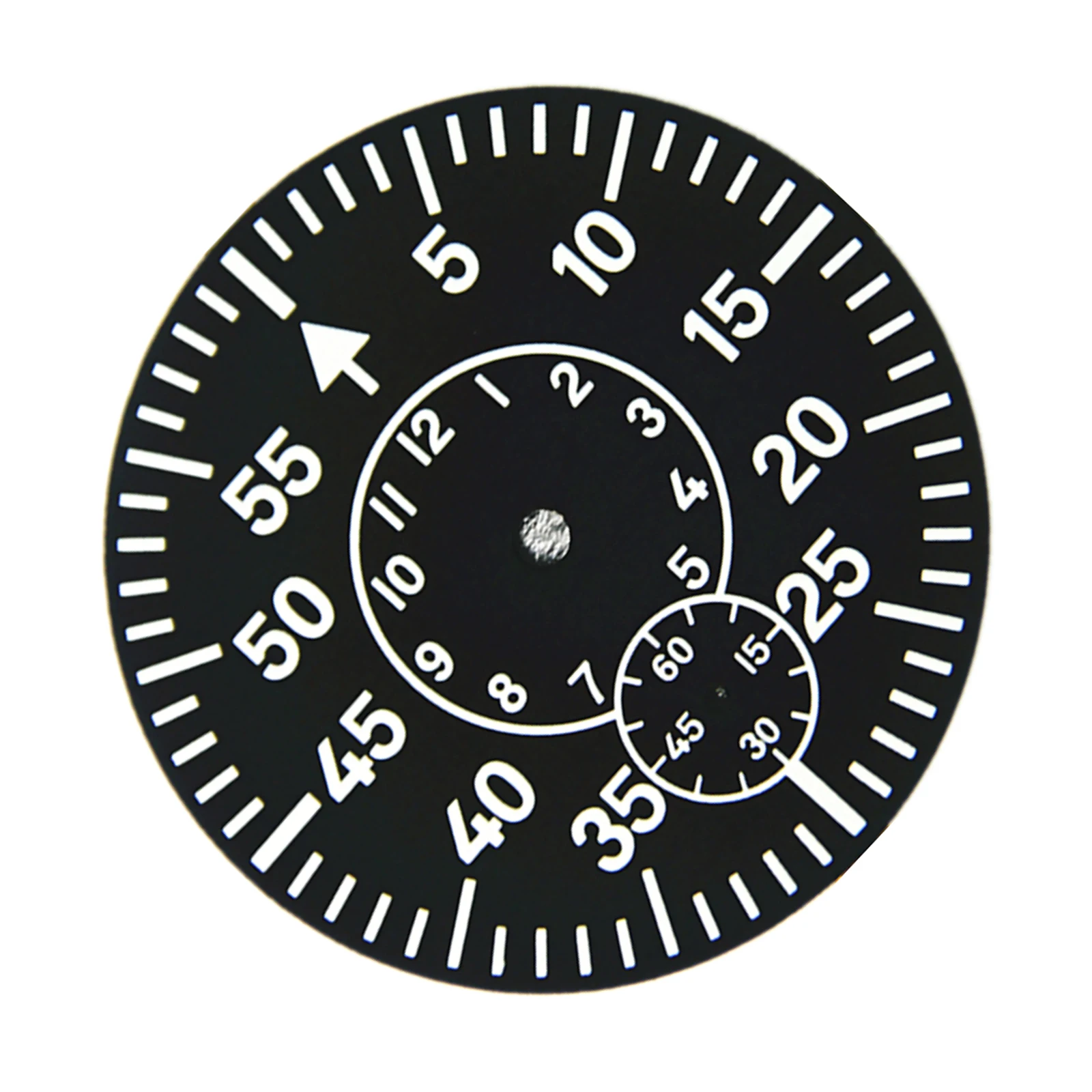 High End Black 38.9mm Watch Dial For ETA 6497 6498 Strong Green Luminous 6/9 O'clock Watch Face Plate For Seagull ST3620 ST3600