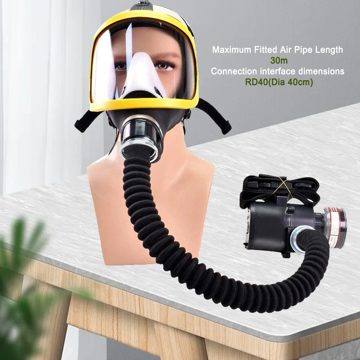 Protective Electric Constant Flow Supplied Air Fed Full Face Gas Mask Respirator Mask Workplace Safety Supplie Respirator System