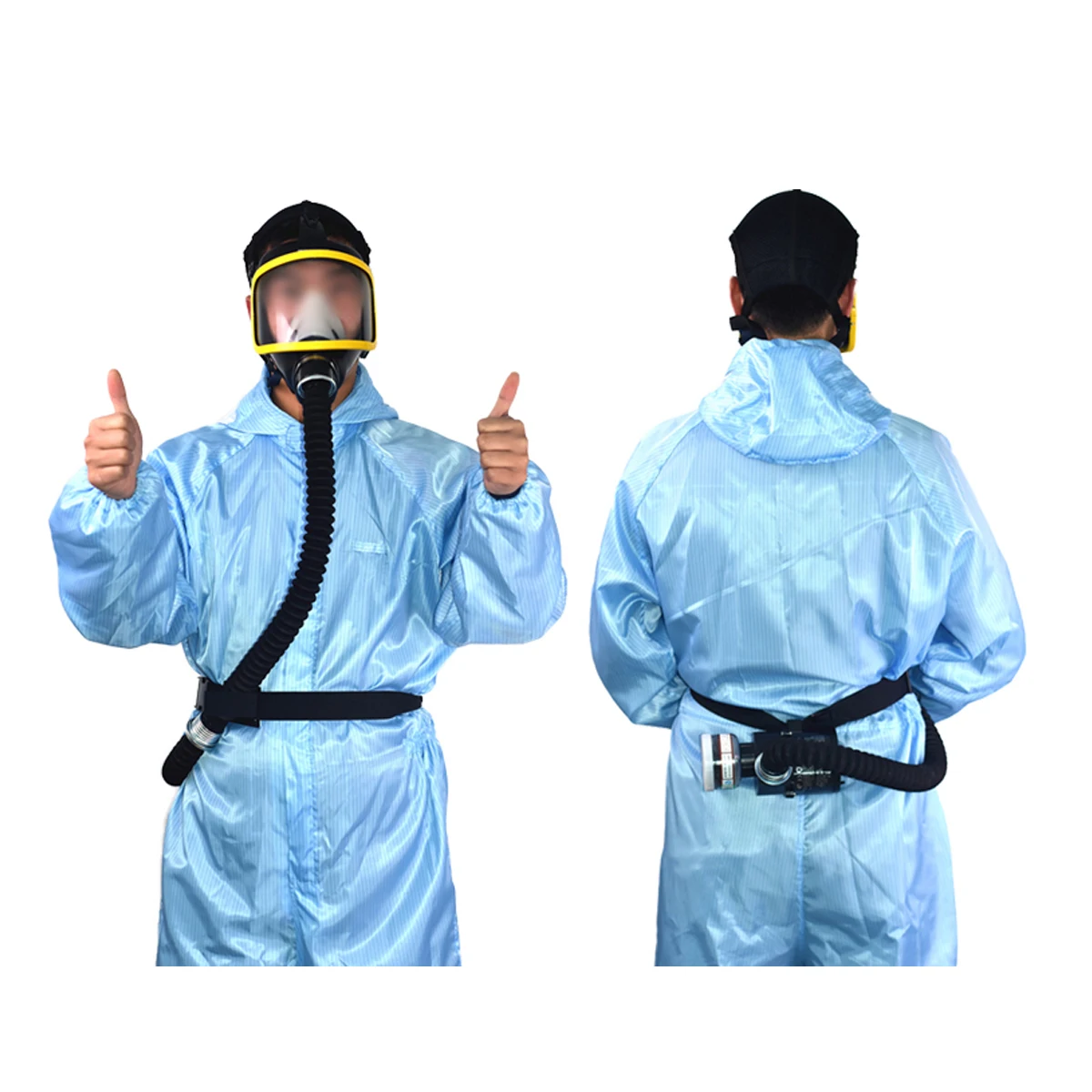 Protective Electric Constant Flow Supplied Air Fed Full Face Gas Mask Respirator Mask Workplace Safety Supplie Respirator System