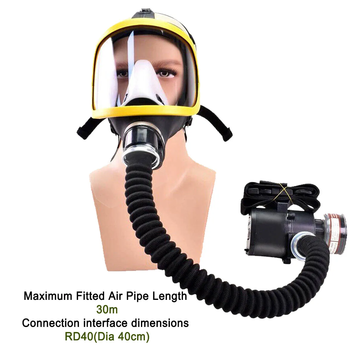 Protective Electric Constant Flow Supplied Air Fed Full Face Gas Mask Respirator Mask Workplace Safety Supplie Respirator System
