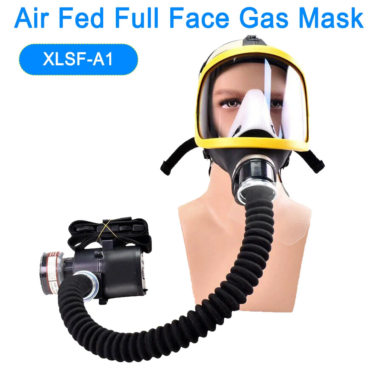 Protective Electric Constant Flow Supplied Air Fed Full Face Gas Mask Respirator Mask Workplace Safety Supplie Respirator System