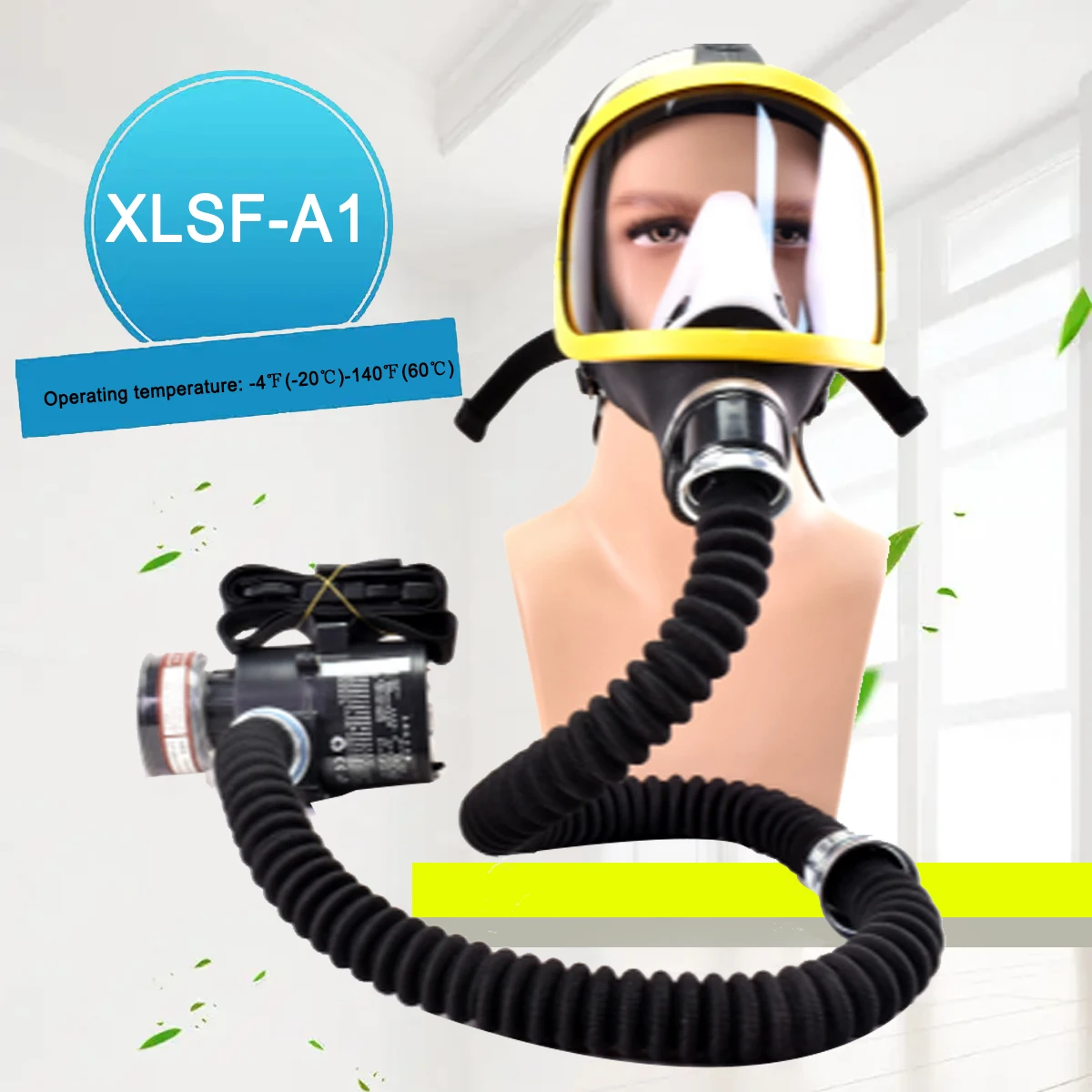 Protective Electric Constant Flow Supplied Air Fed Full Face Gas Mask Respirator Mask Workplace Safety Supplie Respirator System