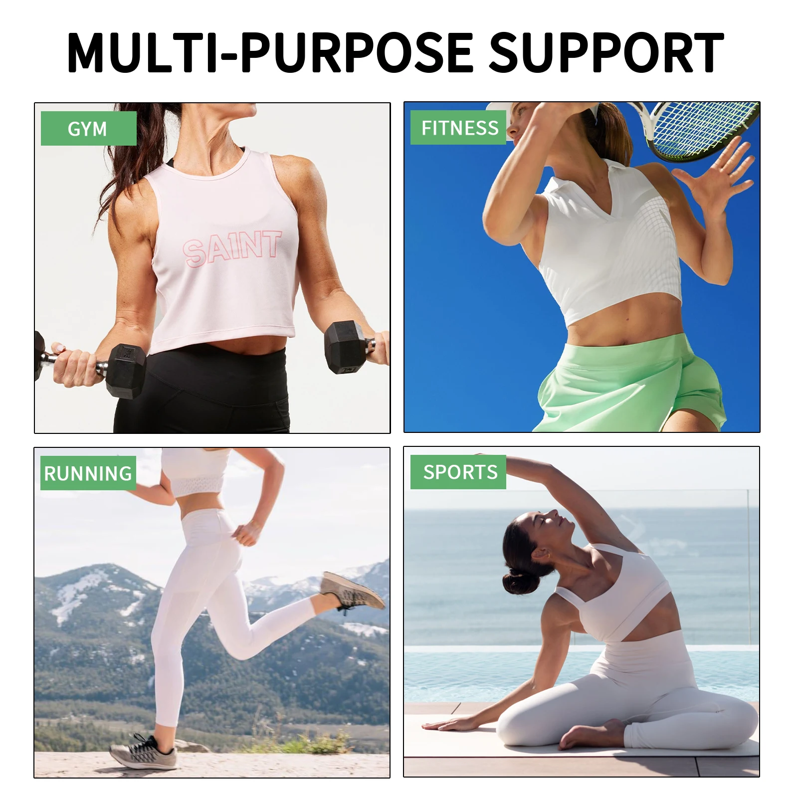 Adjustable Waist Trainer for Women, Double Belts Neoprene Corset with Zipper, Workout Cincher for Tummy Control & Back Support