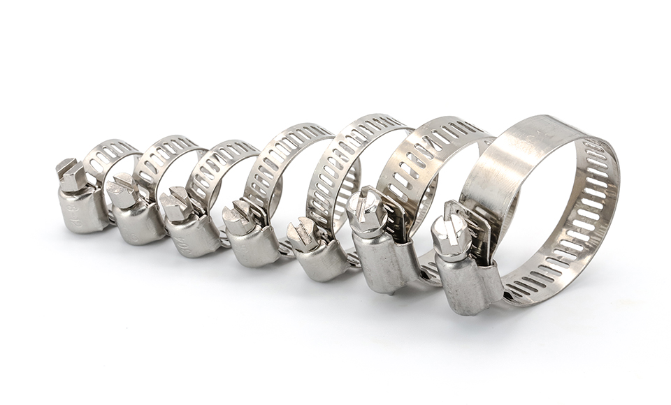 NINDEJIN 3-10pcs hose clamp adjustable 6-311mm Stainless Steel worm gear hose clip hose lock for water pipe plumbing