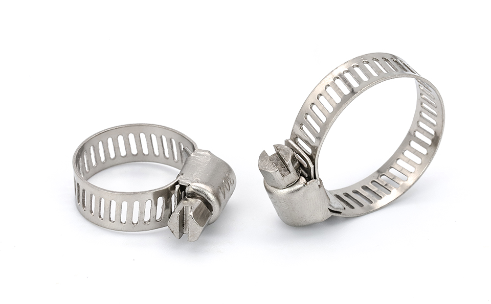 NINDEJIN 3-10pcs hose clamp adjustable 6-311mm Stainless Steel worm gear hose clip hose lock for water pipe plumbing