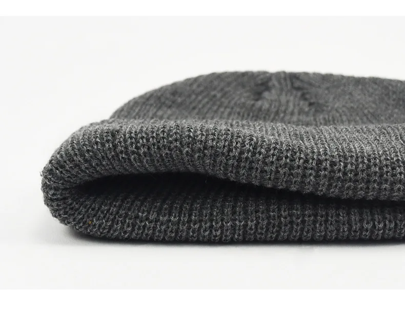 Men's Beanie Hat Winter Warm Brimless Cap Street Wild Knitted Woolen Landlord Hat Outdoor Cool Fashion Beanies Hat For Men