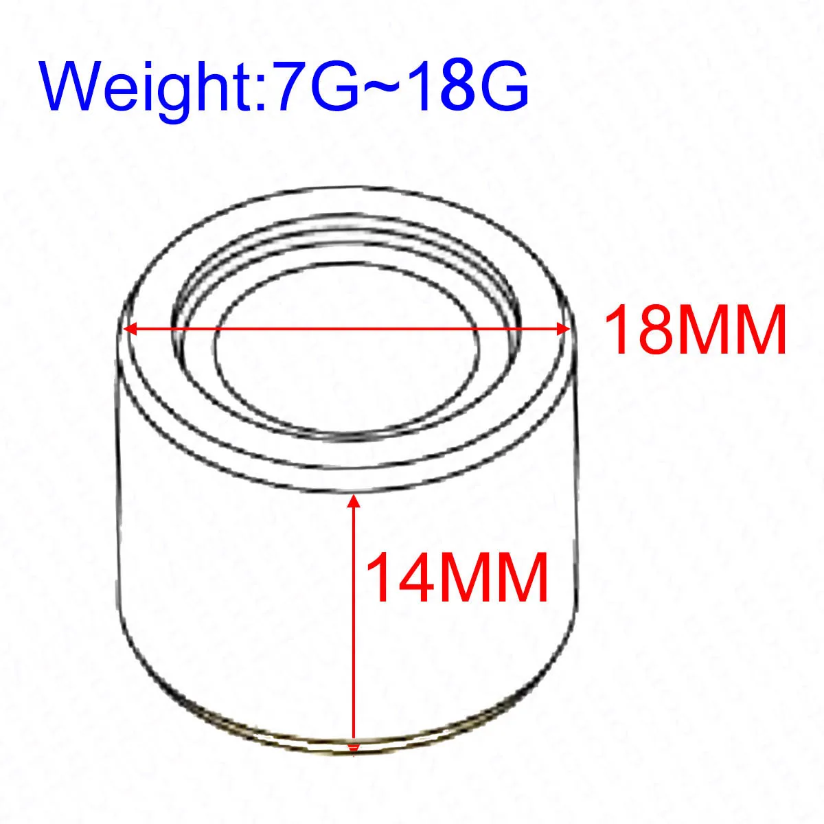 18X14 Variator Roller For SYM KYMCO MALAGUTI LINHAI MALAGUTI PEUGEOT 125CC 150CC GY6 Scooter ATV 7G ~18G
