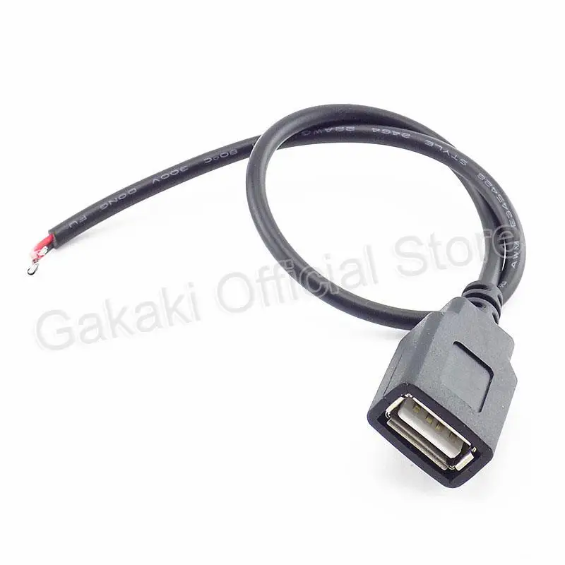 0.3m/1m/2m 5V USB Power Supply Cable 2 Pin USB 2.0 A Female Male 4 Pin Wire Jack Charger Charging Cord Extension Connector DIY