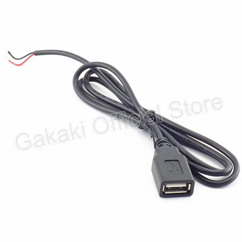 0.3m/1m/2m 5V USB Power Supply Cable 2 Pin USB 2.0 A Female Male 4 Pin Wire Jack Charger Charging Cord Extension Connector DIY