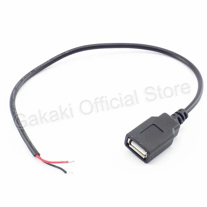 0.3m/1m/2m 5V USB Power Supply Cable 2 Pin USB 2.0 A Female Male 4 Pin Wire Jack Charger Charging Cord Extension Connector DIY