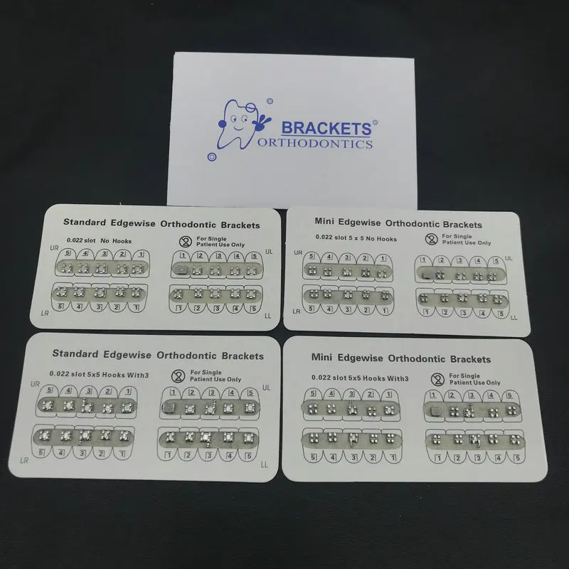 10packs Dental Orthodontic Metal Braces Bracket Mini Roth/MBT/Edgewise 022 Slot Dentist Bracket Dental Metal Bracket