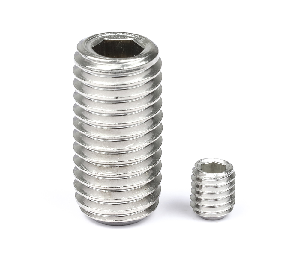 NINDEJIN hex socket set screw cup point stainless steel m2 m3 m4 m5 m6 m8 m10 headless hexagon socket grub screw DIN916