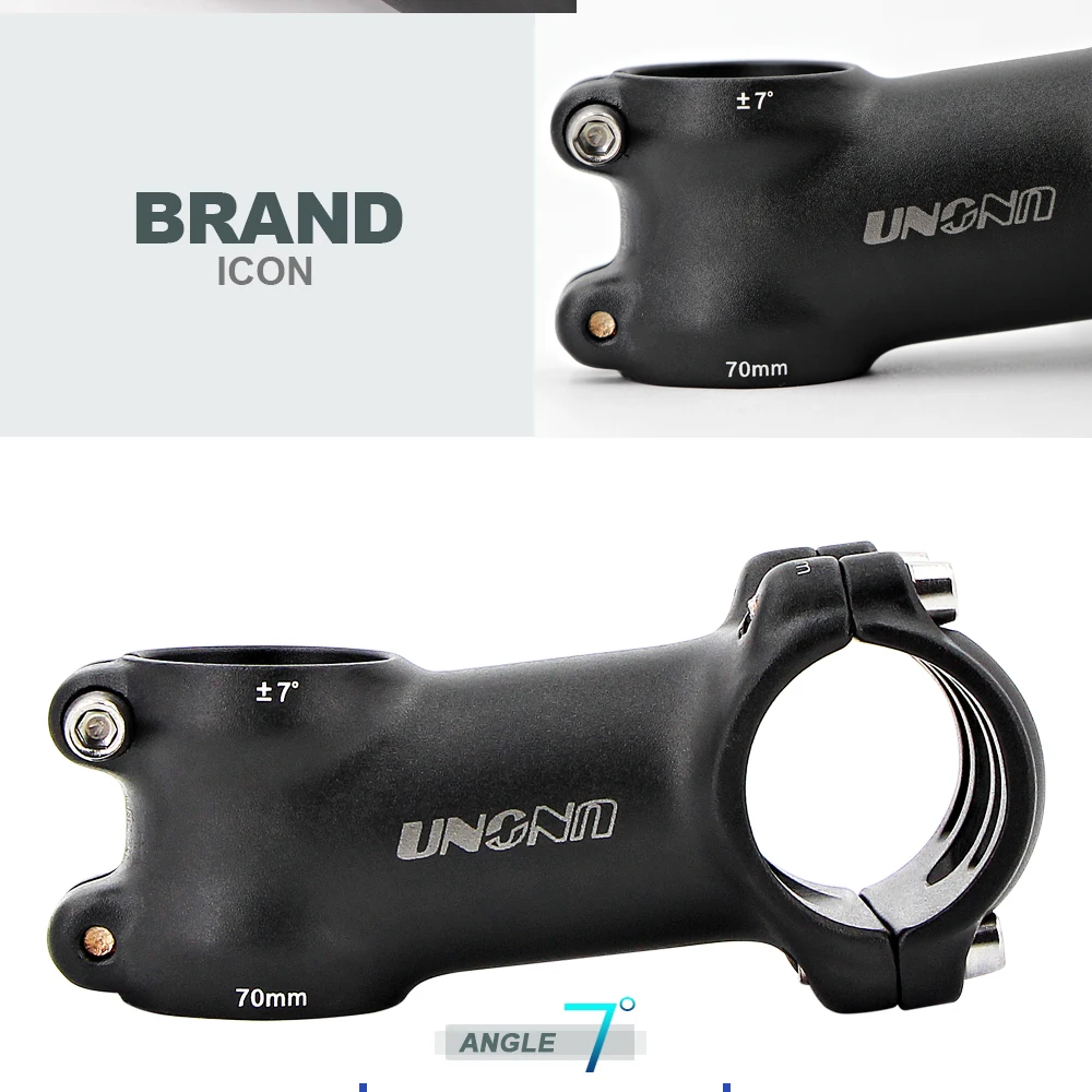 UNO Ultralight Bike Stem 7 17 Degree MTB Road Bicycle Stem 31.8mm 60/70/80/90/100/110/120/130mm Mountain MTB Bicycle Power Parts
