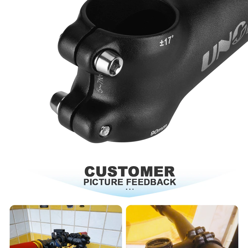 UNO Ultralight Bike Stem 7 17 Degree MTB Road Bicycle Stem 31.8mm 60/70/80/90/100/110/120/130mm Mountain MTB Bicycle Power Parts