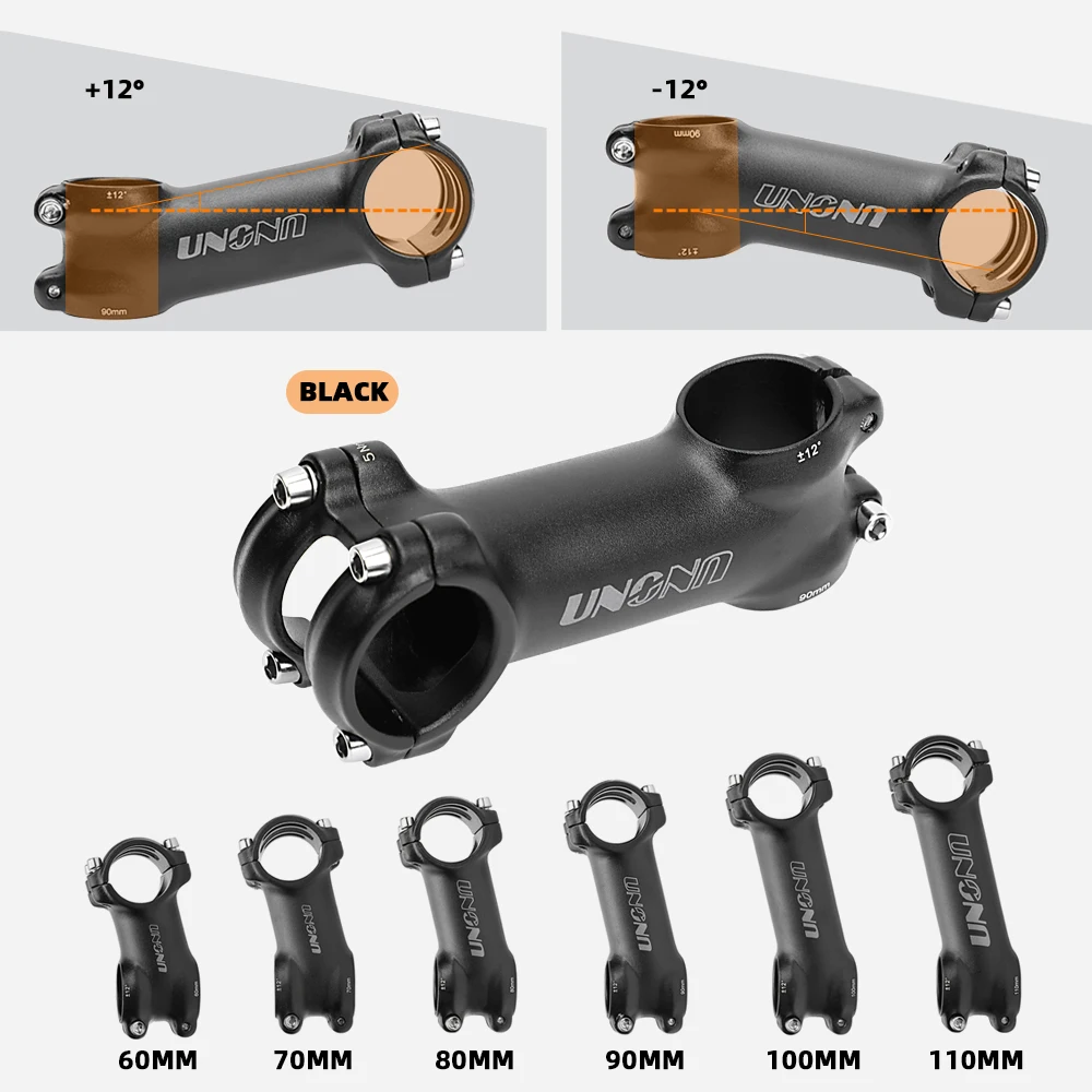 UNO Ultralight Bike Stem 7 17 Degree MTB Road Bicycle Stem 31.8mm 60/70/80/90/100/110/120/130mm Mountain MTB Bicycle Power Parts