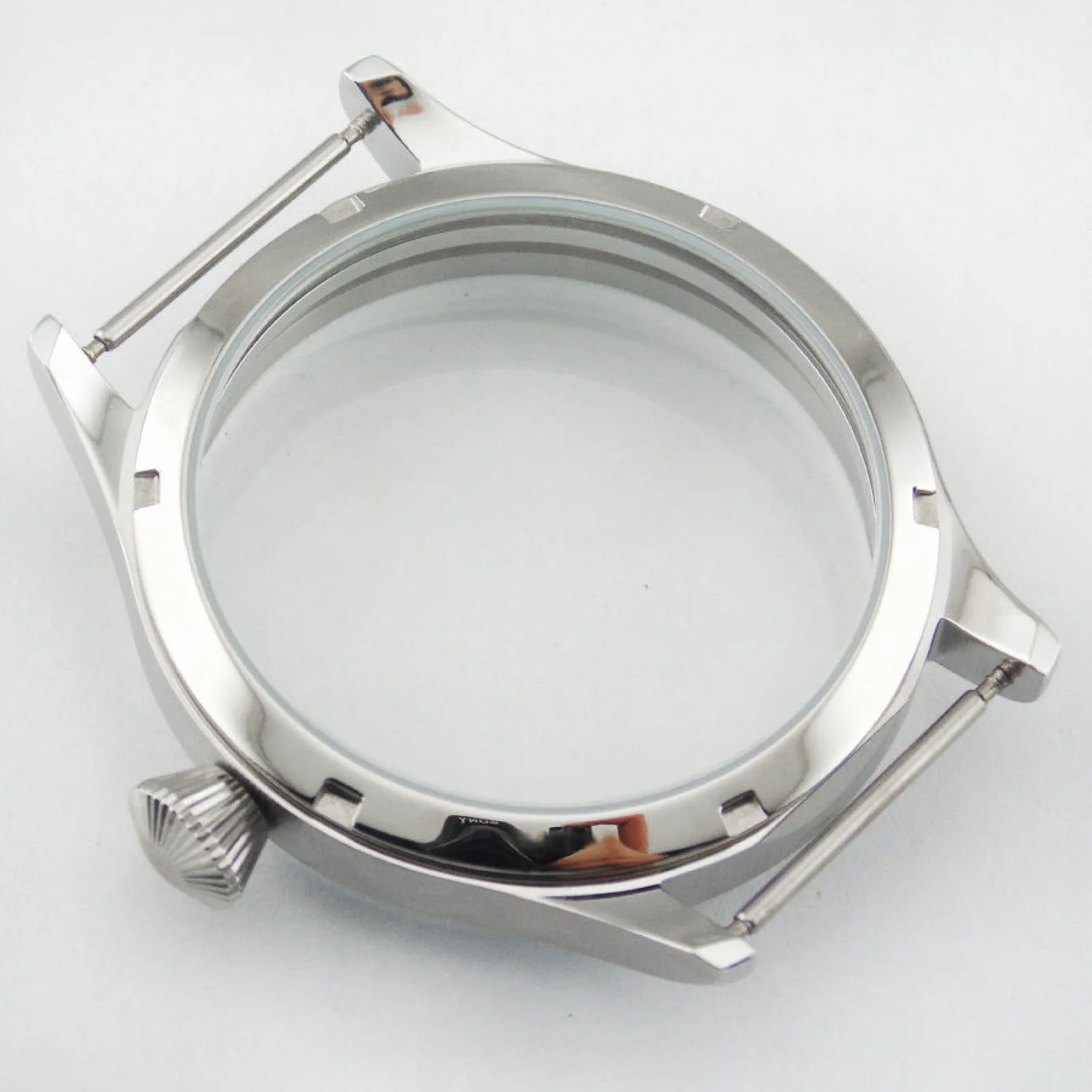 For Seagull ST36 6497/6498 Premium Stainless Steel 44mm Watch Case Hand Winding Movement Accessory Replacement Watch Parts