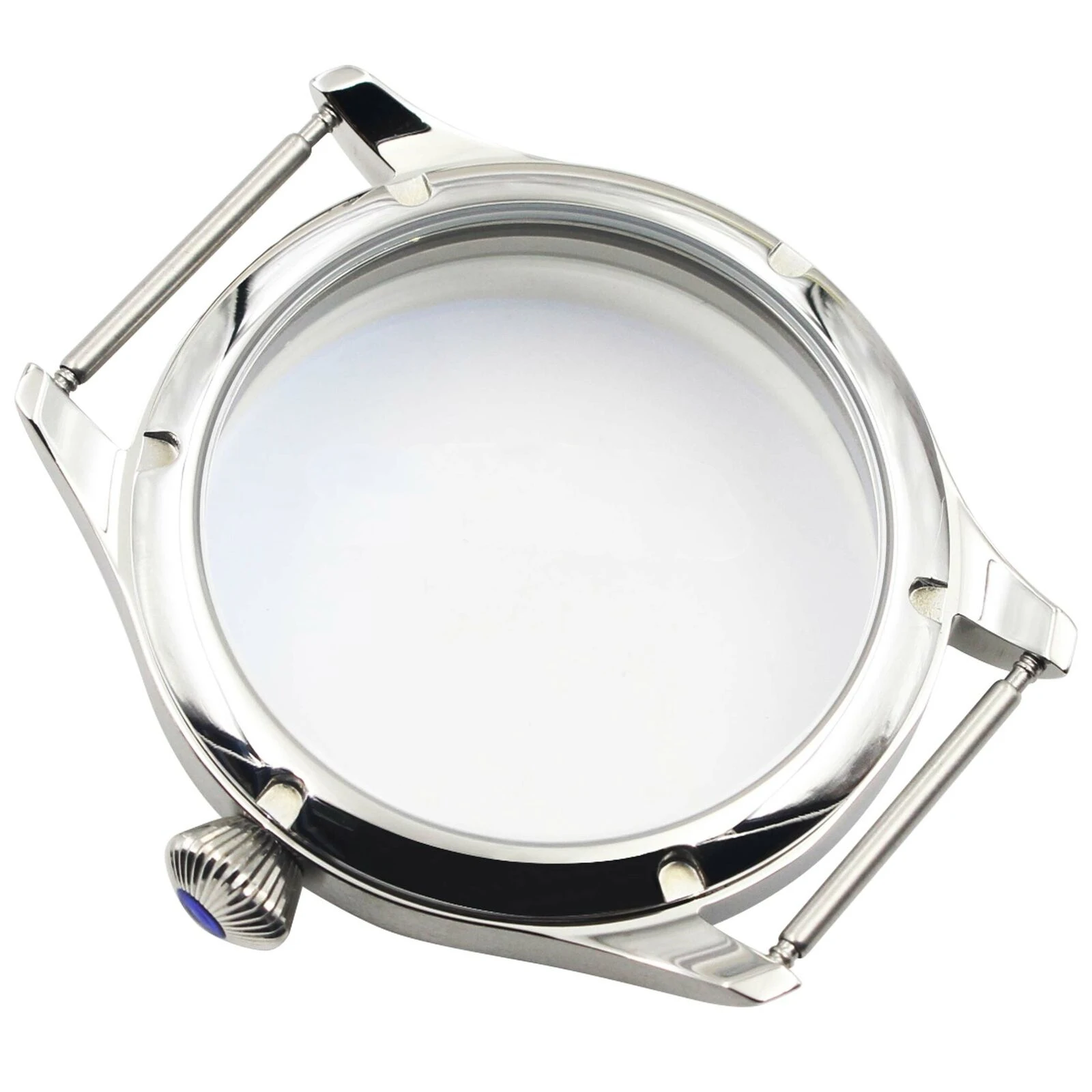 For Seagull ST36 6497/6498 Premium Stainless Steel 44mm Watch Case Hand Winding Movement Accessory Replacement Watch Parts