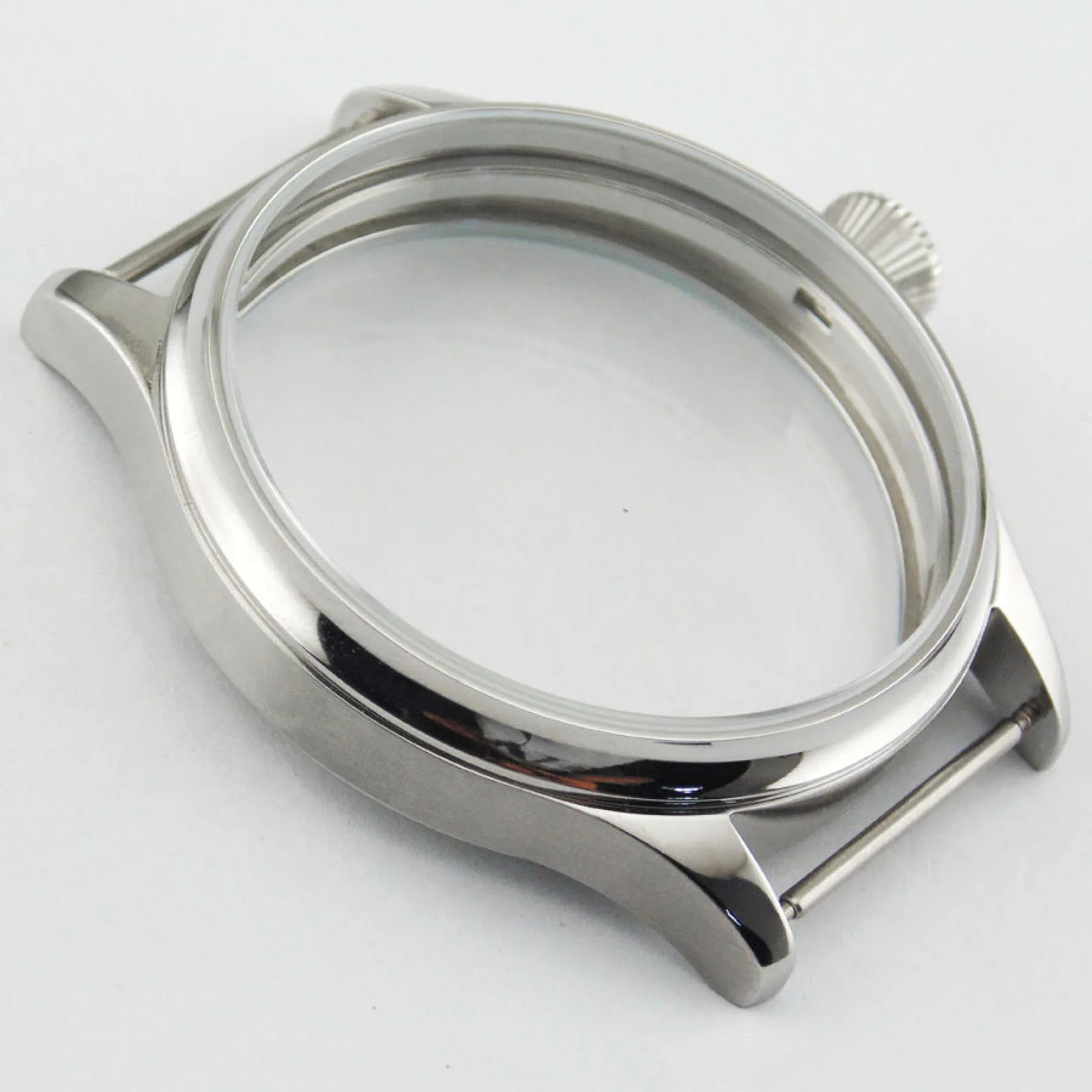 For Seagull ST36 6497/6498 Premium Stainless Steel 44mm Watch Case Hand Winding Movement Accessory Replacement Watch Parts