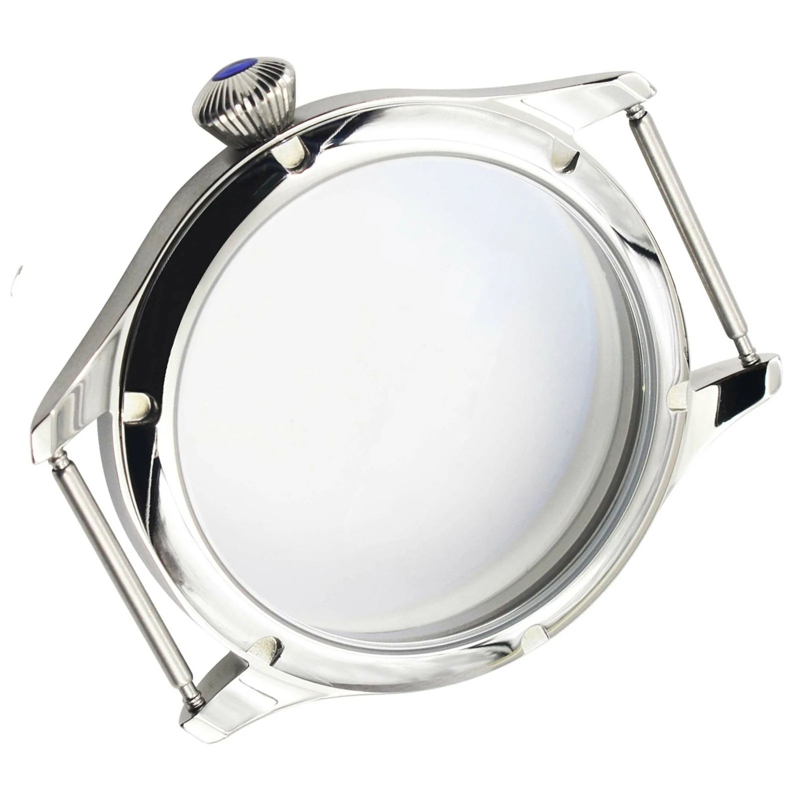 For Seagull ST36 6497/6498 Premium Stainless Steel 44mm Watch Case Hand Winding Movement Accessory Replacement Watch Parts