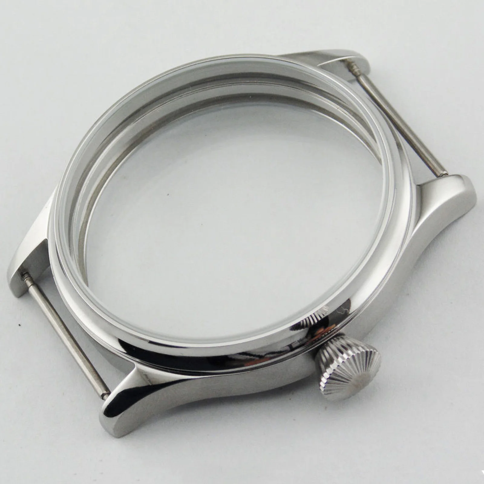 For Seagull ST36 6497/6498 Premium Stainless Steel 44mm Watch Case Hand Winding Movement Accessory Replacement Watch Parts