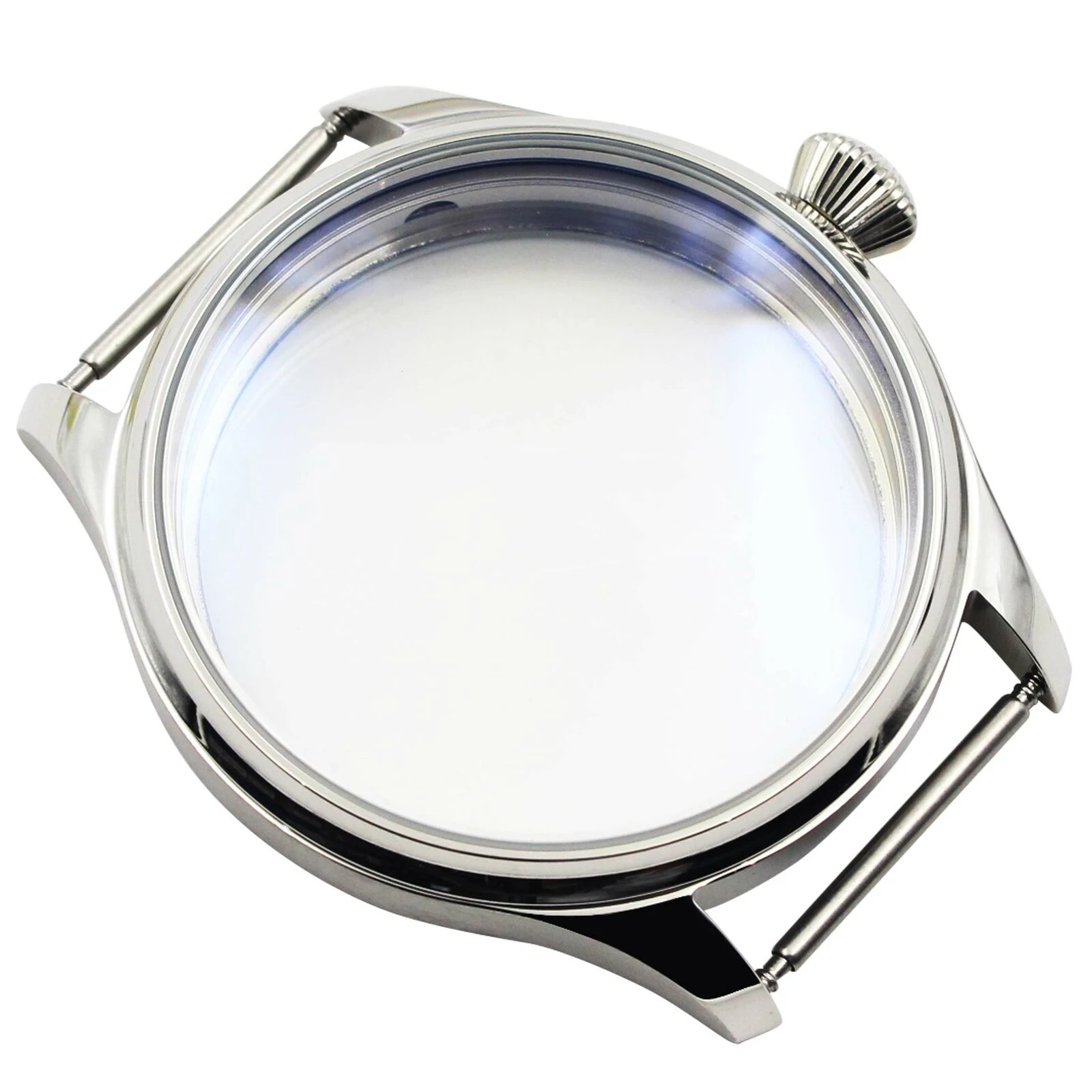 For Seagull ST36 6497/6498 Premium Stainless Steel 44mm Watch Case Hand Winding Movement Accessory Replacement Watch Parts
